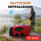 🔥Letzter Tag 70% Rabatt!🏆📻Solar-Kurbelradio für Notfall & Outdoor – Nie ohne Strom und Empfang! 🔦 Solar & Handkurbel, helle LED-Taschenlampe, USB-Notladung 🔋