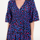 🔥🐆 Letzter Tag Promotion 49% RABATT - 👗 Leopardenkleid mit geraffter Taille