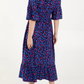🔥🐆 Letzter Tag Promotion 49% RABATT - 👗 Leopardenkleid mit geraffter Taille
