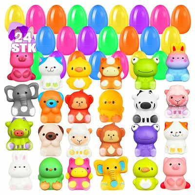 🎉Letzter Tag 49% Rabatt🐣24 Stück Ostereier Gefüllt mit Langsam Aufsteigenden Squishy Spielzeugen