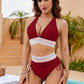 🔥Letzter Tag Spezial Preis €15.99!! 💥-👙Patchwork-Bikini mit V-Ausschnitt, 2-teiliges Set