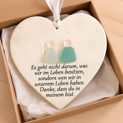 ⏳Letzter Tag Verkauf 70% Rabatt⏰Herzförmige Meerglas-Freundschaftsdekoration🌊✨Geformt von der Natur & handgefertigt💝