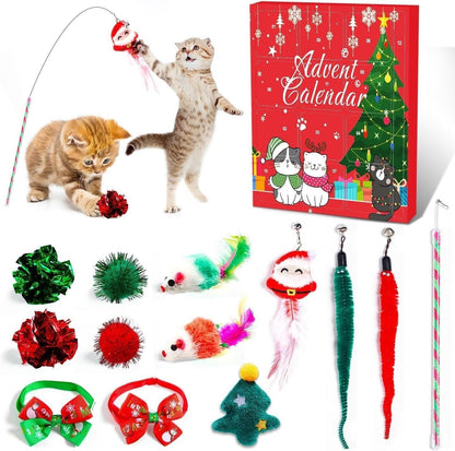 🔥Letzte 48 Stunden 49%OFF😻2024 Weihnachts-Countdown-Katzenspielzeug-Adventskalender🎁