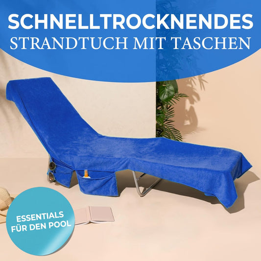 🌞Sommer-Heißverkauf-50% Rabatt🏖️Sonnenliege Handtuch in Tasche mit Taschen Lagerung