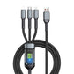 💥 Limited Time 49% Rabatt🔥⚡3-in-1 100W Transparentes Schnellladekabel