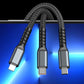 💥 Limited Time 49% Rabatt🔥⚡3-in-1 100W Transparentes Schnellladekabel