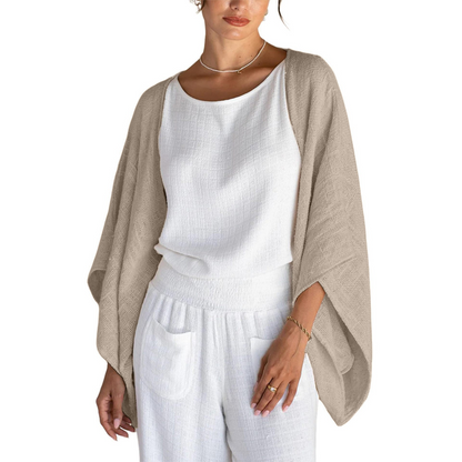 💖 Sonderpreis £16.99🔥 Letzte 3 Stunden!!💝Damen lockerer Cardigan mit 3/4-Ärmeln und offener Vorderseite