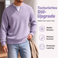 ✨ 50 % RABATT – Herren Waffel-T-Shirt im Layer-Look | Bequemer Alltagsstil mit eleganter Struktur 👚